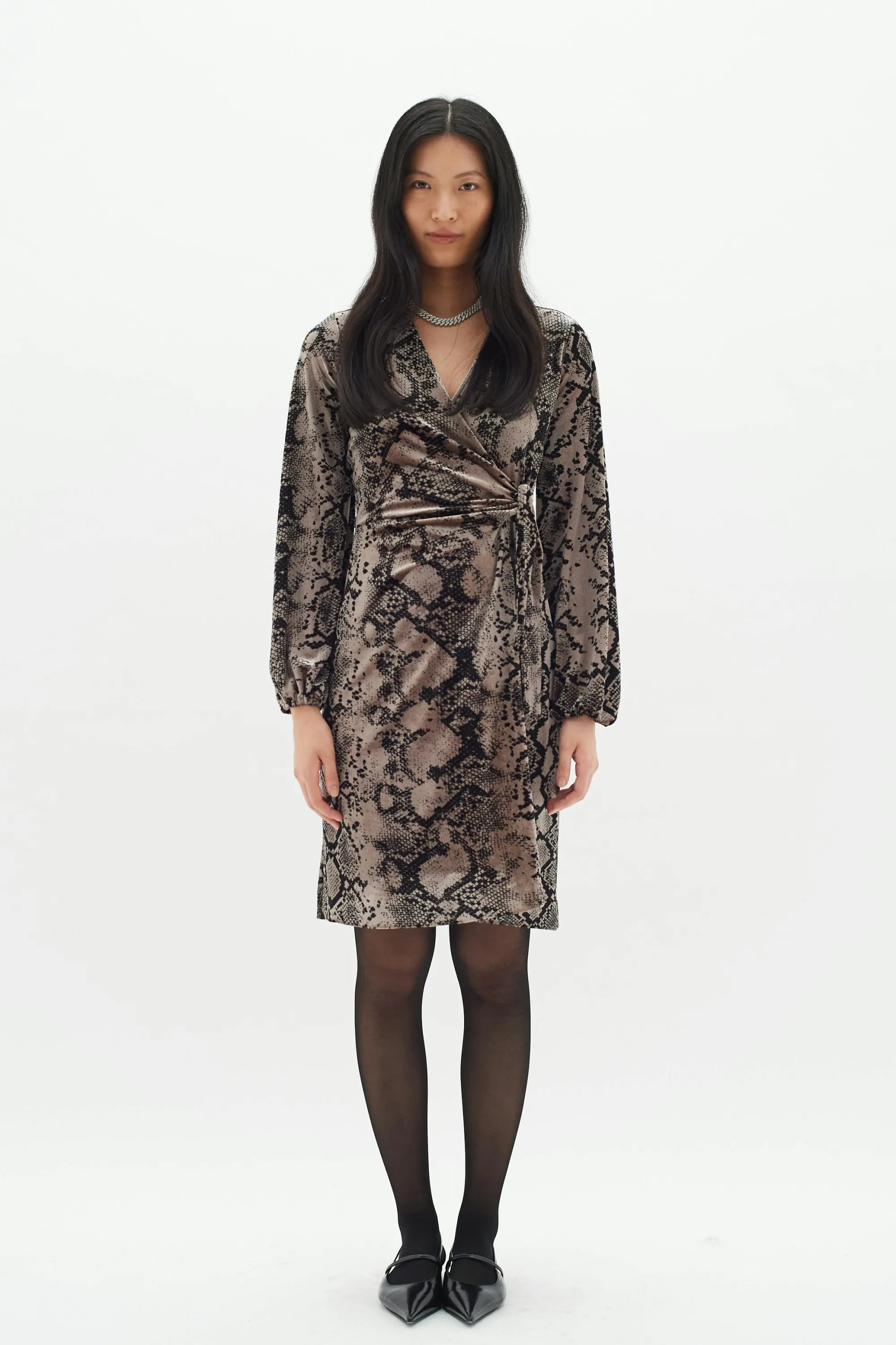 InWear Kjoler | BrynnIW Goriel Velour Wrap Kjole