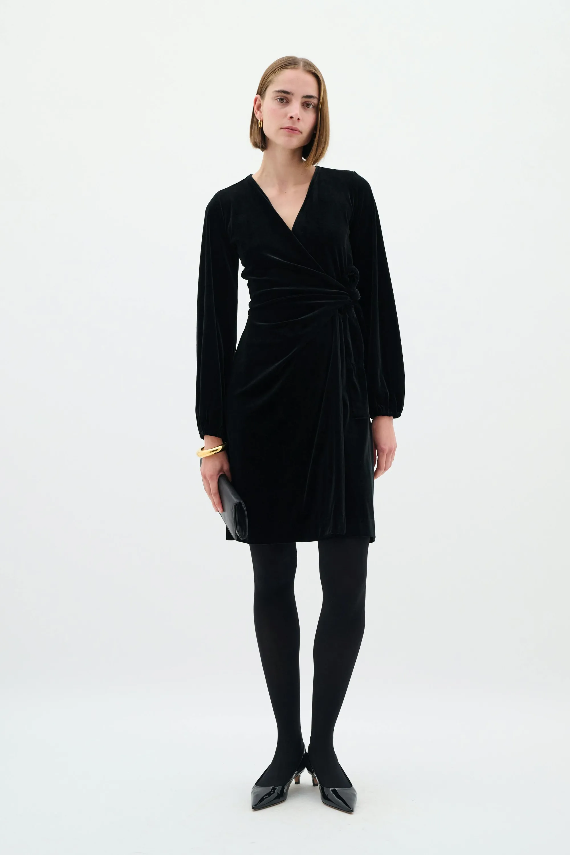 InWear Kjoler | BrynnIW Goriel Velour Wrap Kjole