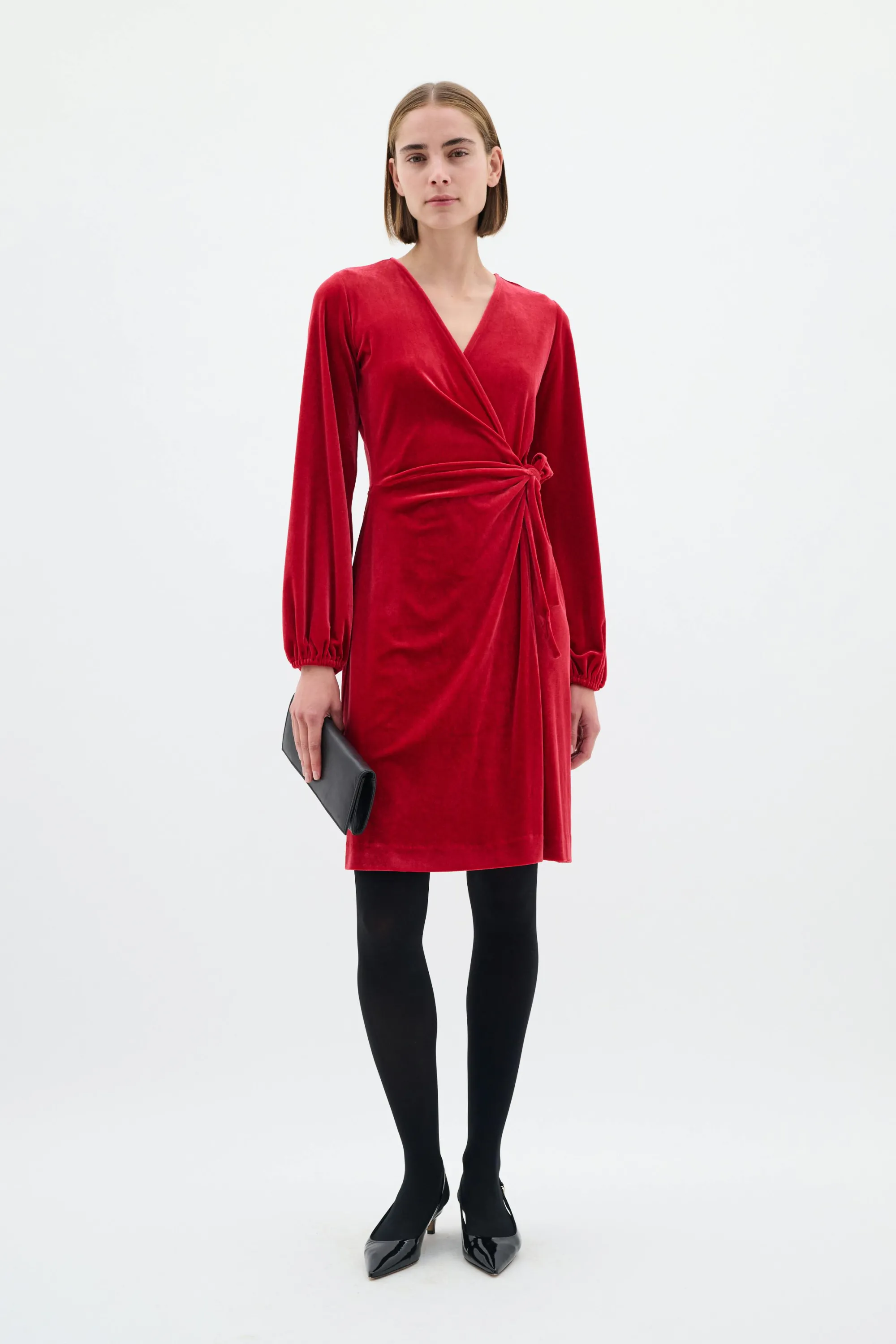 InWear Kjoler | BrynnIW Goriel Velour Wrap Kjole