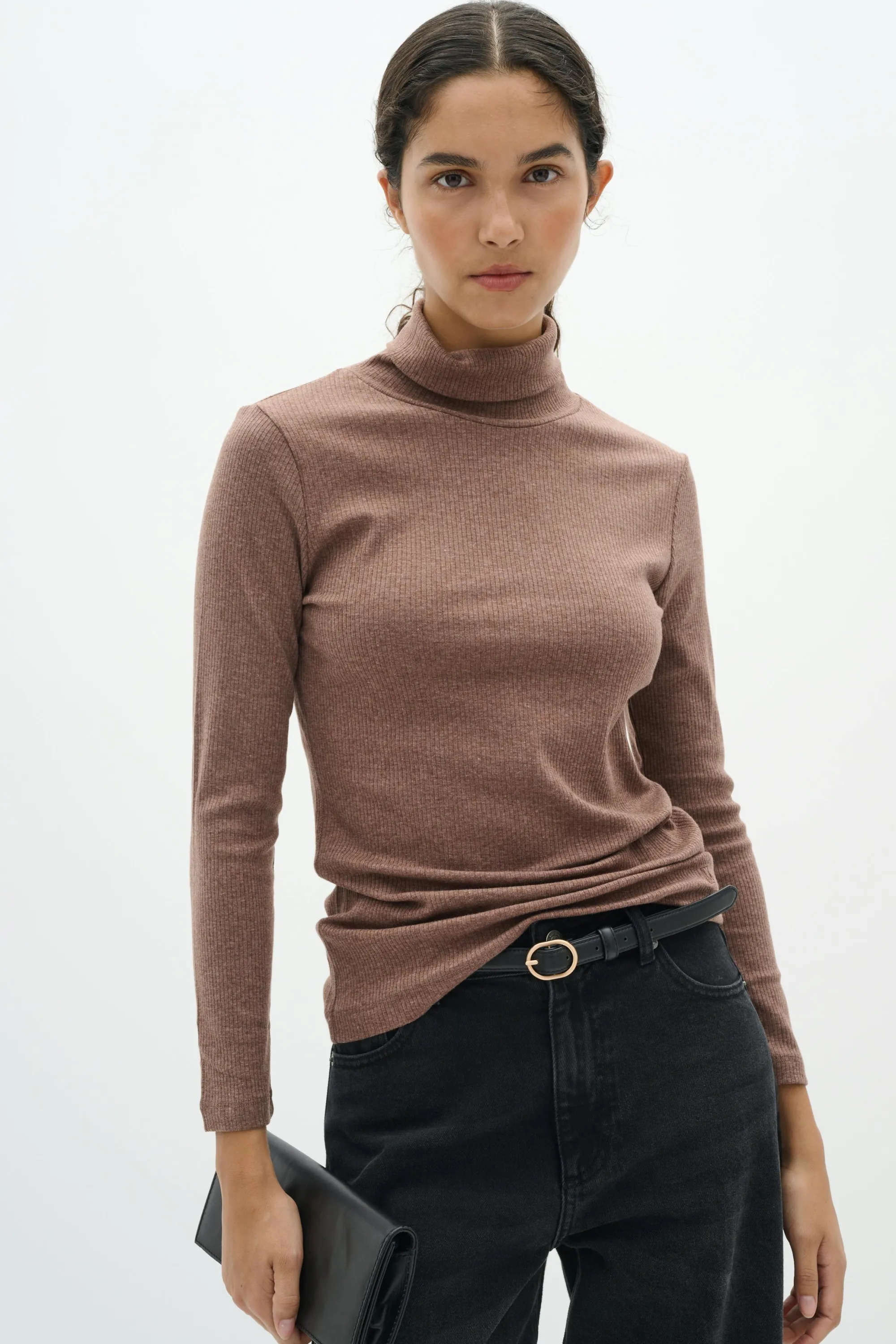 InWear T-shirts & Toppe | DagnaIW Rullekrave Melange T-shirt