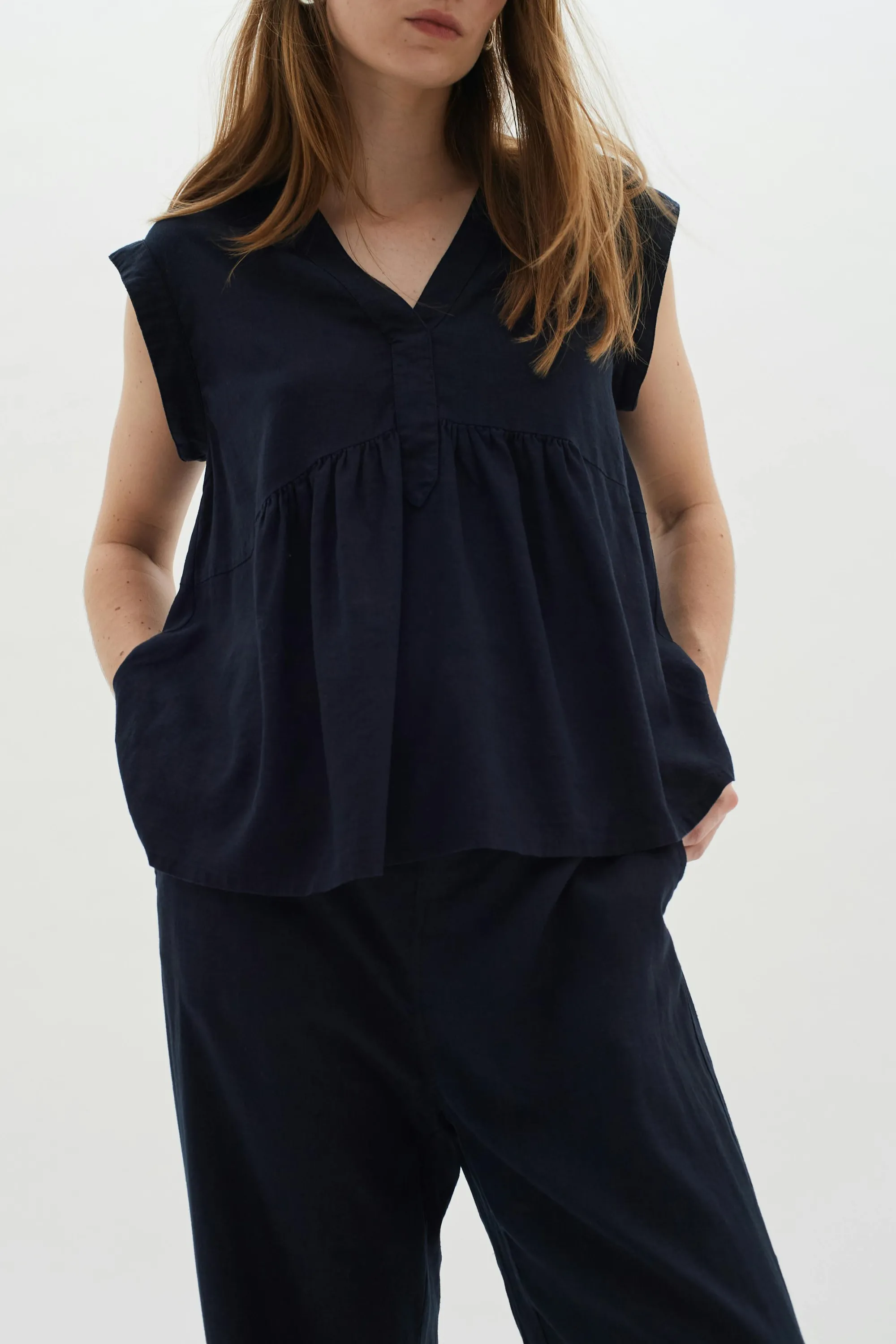 InWear Skjorter & Bluser | EllieIW Hør V-Top