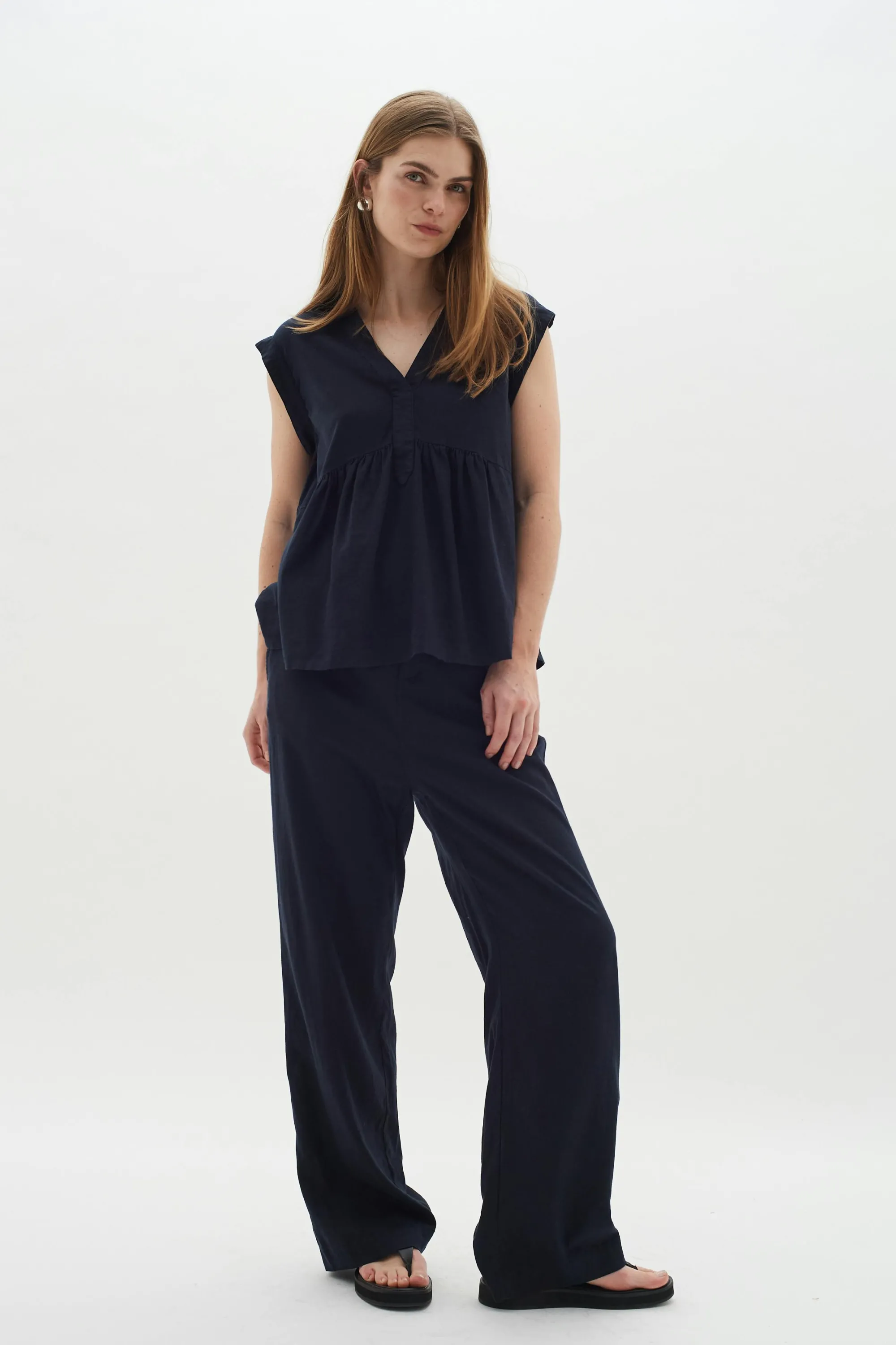 InWear Skjorter & Bluser | EllieIW Hør V-Top