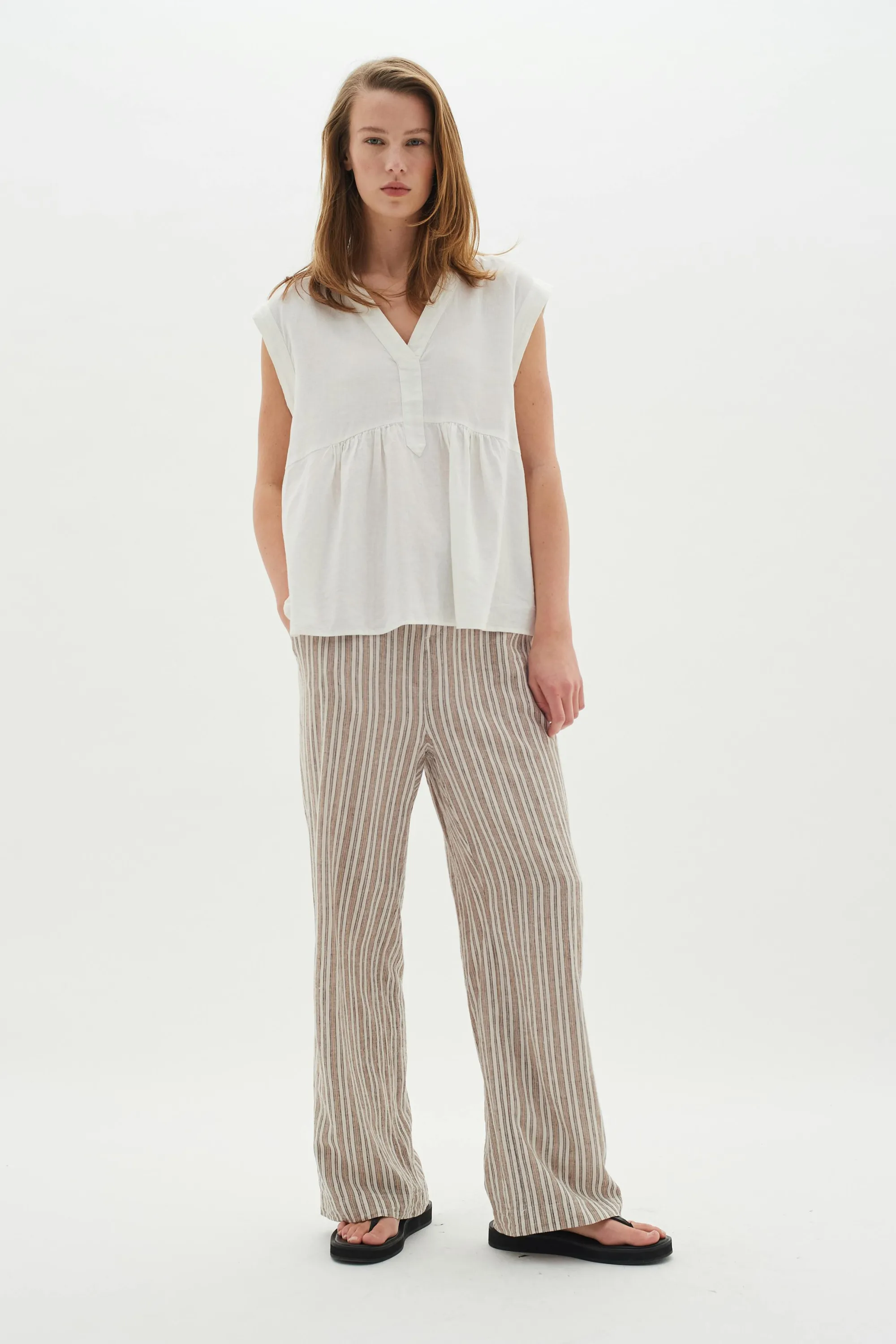InWear Skjorter & Bluser | EllieIW Hør V-Top
