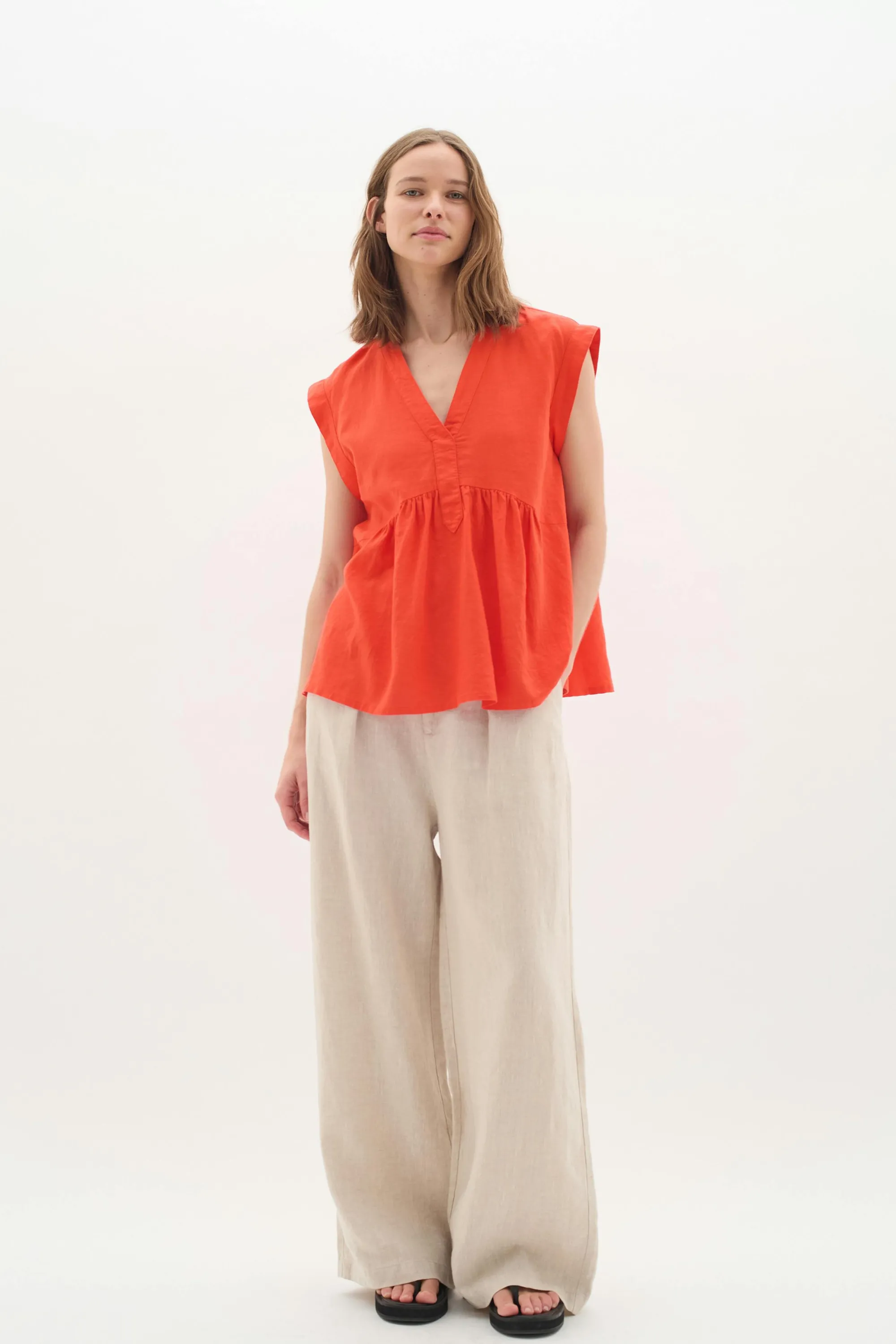 InWear Skjorter & Bluser | EllieIW Hør V-Top