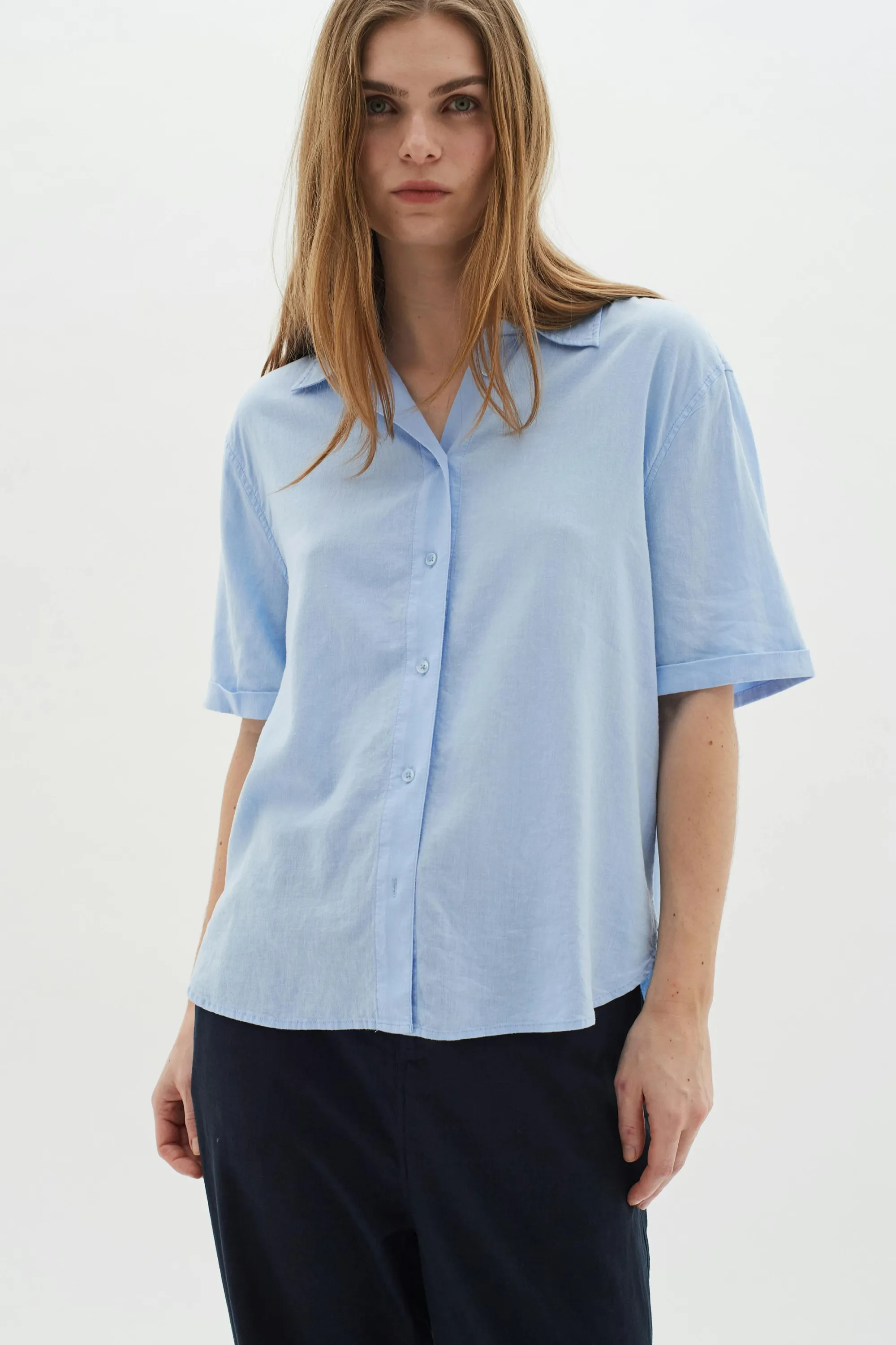 InWear Skjorter & Bluser | EllieIW Kort ærmet hør Skjorte
